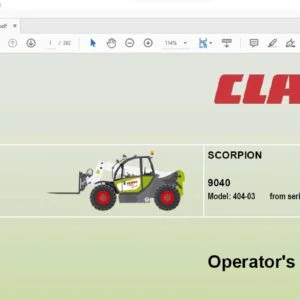 CLAAS 9040 Model 404-03 Operator's manual - PDF DOWNLOAD