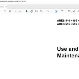 CLAAS ARES 546 556 566 ARES 616 656 696 Use and Maintenance Manual - PDF DOWNLOAD