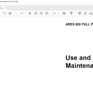 CLAAS ARES 826 FULL POWERSHIFT Use and Maintenance Manual -  PDF DOWNLOAD