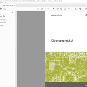 CLAAS ARION 460-410 Diagnoseprotokoll - PDF DOWNLOAD (German)