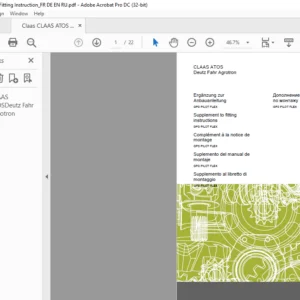 CLAAS ATOS Deutz Fahr Agrotron GPS PILOT FLEX Supplement to fitting instructions Manual - PDF DOWNLOAD