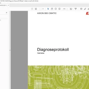 CLAAS AXION 800 CMATIC Getriebe Diagnoseprotokoll - PDF DOWNLOAD (GERMAN)