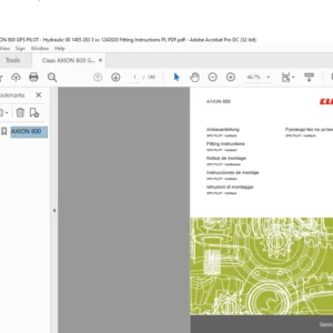 CLAAS AXION 800 GPS PILOT - Hydraulic Fitting Instructions Manual_DE_EN_FR_ES_IT_RU - PDF DOWNLOAD