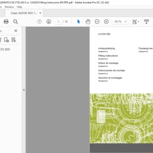 CLAAS AXION 800 TELEMATICS Fitting Instructions Manual_DE_EN_FR_ES_IT_RU - PDF DOWNLOAD
