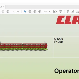 CLAAS C1200 F1200 Operator’s Manual - PDF DOWNLOAD