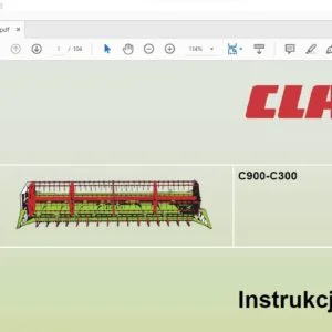 CLAAS C900-C300 Instrukcja obsługi - PDF DOWNLAOD (Polish)