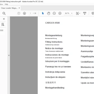 CLAAS CARGOS 8500 Fitting Instructions Manual - PDF DOWNLOAD