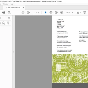 CLAAS CARGOS QUANTUM DISCO LINER QUADRANT BROLLANT Fitting Instructions Manual - PDF DOWNLOAD