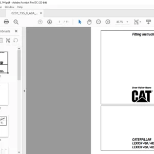 CLAAS CATERPILLAR LEXION 460/465 LEXION 450/455 Cat Straw Walker Risers Fitting Instructions Manual -  PDF DOWNLOAD