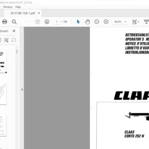 CLAAS CORTO 252N Operator's Manual_FR_DE_EN_RU  - PDF DOWNLOAD