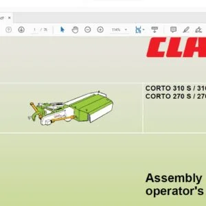 CLAAS CORTO 310 S / 310 N CORTO 270 S / 270 NC / 270 N Assembly and operator's manual - PDF DOWNLOAD