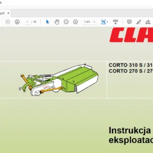 Class Mowers CORTO 310 S 310 N, CORTO 270 S 270 NC 270 N PL Operator's Manual - PDF DOWNLOAD(Polish)