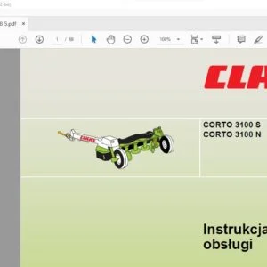 CLAAS CORTO 3100 S CORTO 3100 N Instrukcja obsługi  - PDF DOWNLOAD(Polish)