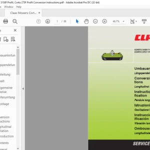 CLAAS CORTO 3150 F Profil CORTO 275 F Profil Longitudinal oscillation Conversion instructions Manual_DE_EN_FR_IT_ES_NL - PDF DOWNLOAD
