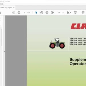 CLAAS CORTO XERION 3800 TRAC / TRAC VC XERION 3800 SADDLE TRAC XERION 3300 TRAC / TRAC VC XERION 3300 SADDLE TRAC Supplement to Operator's Manual