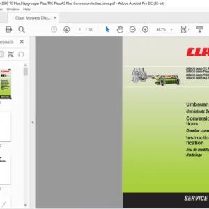 CLAAS DISCO 3000 TC Plus DISCO 3000 Flapgrouper / Plus DISCO 3000 TRC / Plus DISCO 3000 AS / Plus Drawbar conversion kit Conversion instructions Manual_EN_DE_FR