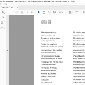 CLAAS DISCO 360 DISCO 320 Machine shipment in a box Assembly instructions Manual_DE_EN_FR_IT_RU_ES_PL_RO_ZH_NL - PDF DOWNLOAD