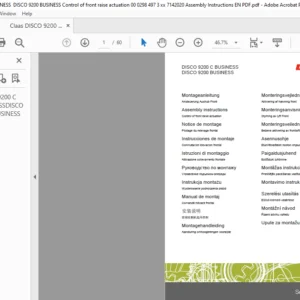 CLAAS  DISCO 9200 C BUSINESS DISCO 9200 BUSINESS Assembly instructions Manual_DE_EN_FR_IT_RU_ES - PDF DOWNLOAD