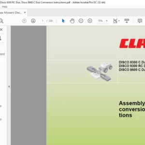 CLAAS DISCO 9300 C Duo DISCO 9300 RC Duo DISCO 8600 C Duo Assembly and conversion instructions Manual - PDF DOWNLOAD