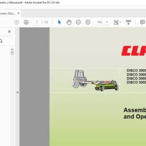 CLAAS DISCO 3000 TC / 3000 TC PLUS DISCO 3000 TC FG / 3000 TC FG PLUS DISCO 3000 TRC / 3000 TRC PLUS DISCO 3000 AS / 3000 AS PLUS Assembly Instructions and Operator´s Manual