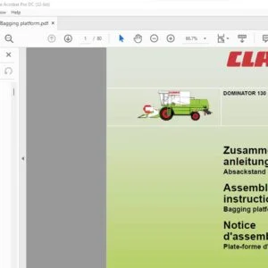 CLAAS DOMINATOR 130 Bagging platform Assembly instructions Manual_DE_FR_EN - PDF DOWNLOAD