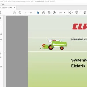 CLAAS DOMINATOR 130  Elektrik Systemtechnik - PDF DOWNLOAD  (GERMAN)