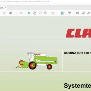 CLAAS DOMINATOR 150-140 Elektrik Systemtechnik -PDF DOWNLOAD (GERMAN)