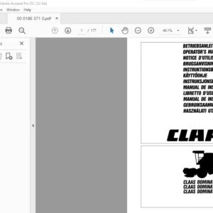 CLAAS DOMINATOR  58 S DOMINATOR  48 S DOMINATOR  38 S Operator's Manual_FR_DE_EN_RU - PDF DOWNLOAD