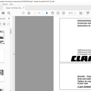 CLAAS DOMINATOR CLAAS Universal Intake Auger Conversion instructions Manual_DE_EN_FR - PDF DOWNLOAD