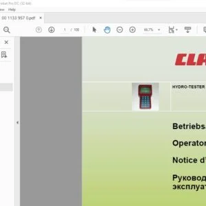 CLAAS HYDRO-TESTER Operator’s Manual_DE_EN_FR_RU - PDF DOWNLOAD