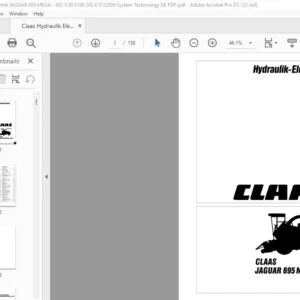 CLAAS JAGUAR 695 MEGA -682 S Hydraulik-Elektrik Manual - PDF DOWNLOAD(Polish)