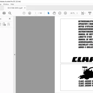 CLAAS JAGUAR 695 SL JAGUAR 690 SL JAGUAR 685 SL Operator’s Manual  - PDF DOWNLOAD