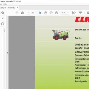 CLAAS JAGUAR 980 - 930 Typ 494 Damper - Reinforcement Conversion instructions Manual_DE_EN_FR_IT_ES_NL_DA - PDF DOWNLOAD