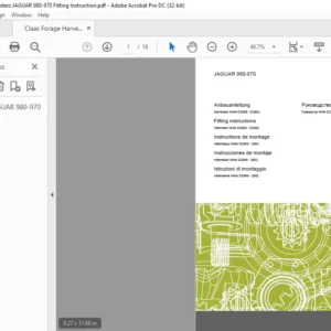 CLAAS JAGUAR 980-970 Fitting Instructions Manual - PDF DOWNLOAD