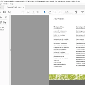 CLAAS JAGUAR 990-930 Conversion kit Pre-compression Assembly instructions Manaul_DE_EN_FR_ES_IT_RU - PDF DOWNLOAD