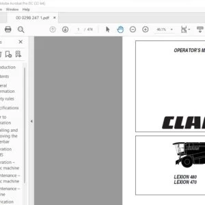 CLAAS LEXION 480 LEXION 470 Operator’s manual - PDF DOWNLOAD