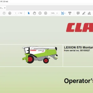 CLAAS LEXION 570 Montana Operator’s Manual - PDF DOWNLOAD