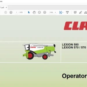 CLAAS LEXION 580 LEXION 570 / 570 C Operator’s Manual - PDF DOWNLOAD