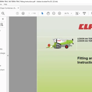 CLAAS LEXION 580 TERRA TRAC LEXION 560 TERRA TRAC Fitting and Operating Instructions Manual - PDF DOWNLOAD