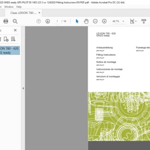 CLAAS LEXION 780 - 620 GNSS ready Fitting instructions Manual_DE_EN_FR_ES_IT_RU  - PDF DOWNLOAD