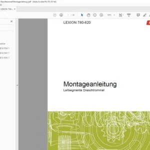 CLAAS LEXION 780-620 Leitsegmente Dreschtrommel Montageanleitung - PDF DOWNLOAD (GERMAN)