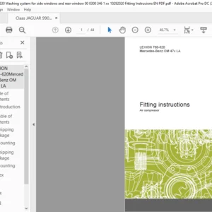 CLAAS LEXION 780-620 Mercedes-Benz OM 47x LA Air compressor Fitting instructions Manual - PDF DOWNLOAD