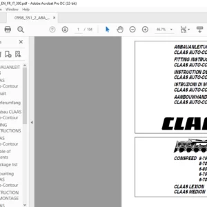 CLAAS LEXION CLAAS MEDION CONSPEED 8-75 FC / 8-75 F 8-70 FC / 8-70 F 6-80 FC / 6-80 F 6-75 FC / 6-75 F 6-70 FC / 6-70 F CLAAS Auto-Contour FITTING INSTRUCTIONS Manual_DE_EN_FR