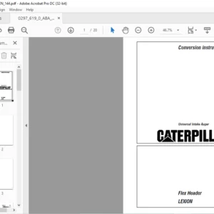 CLAAS LEXION Flex Header Caterpillar Universal Intake Auger Conversion instructions Manual  - PDF DOWNLOAD