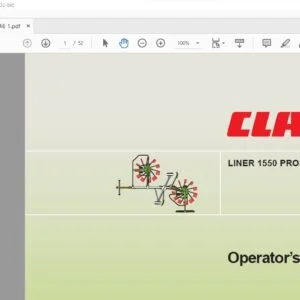 CLAAS LINER 1550 PROFIL  Operator’s manual - PDF DOWNLOAD