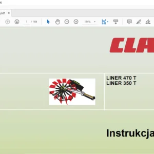 CLAAS  LINER 470 T LINER 350 T Instrukcja obsługi - PDF DOWNLOAD (Polish)