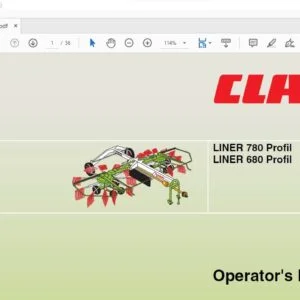 CLAAS LINER 780 Profil LINER 680 Profil Operator's Manual - PDF DOWNLOAD