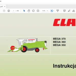 CLAAS MEGA 370 MEGA 360 MEGA 350 Instrukcja obsługi Manual - PDF DOWNLOAD(polish)