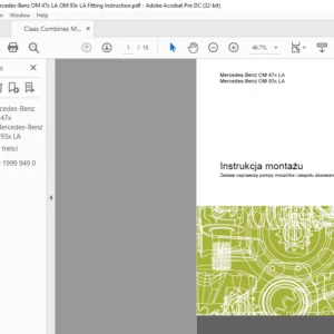 CLAAS Mercedes-Benz OM 47x LA Mercedes-Benz OM 93x LA Zestaw naprawczy pompy mocznika i zespołu dozowania Instrukcja montażu Manual - PDF DOWNLOAD (Polish)