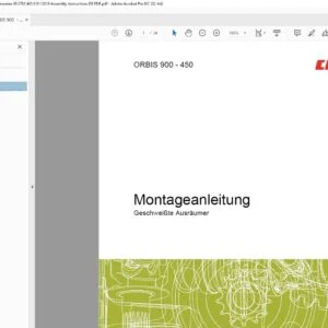 CLAAS ORBIS 900 - 450 Geschweißte Ausräumer Montageanleitung - PDF DOWNLOAD (GERMAN)